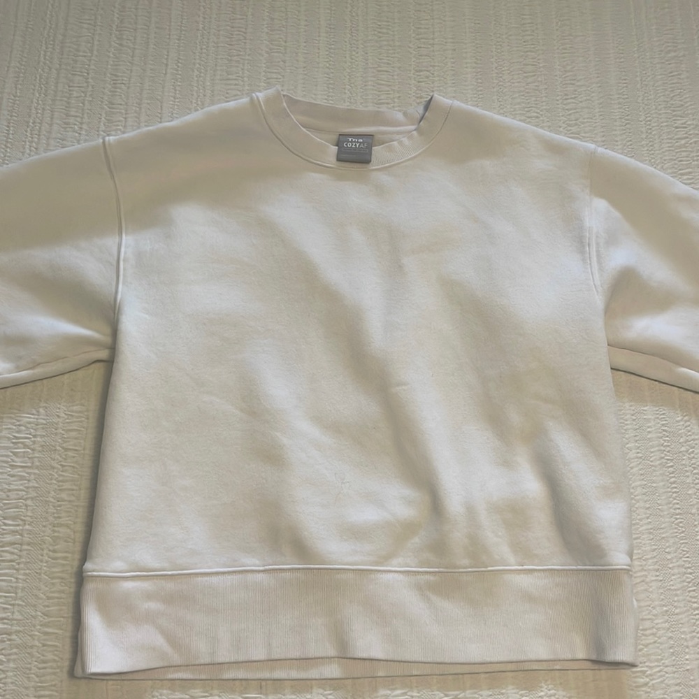 TNA white cozy crewneck